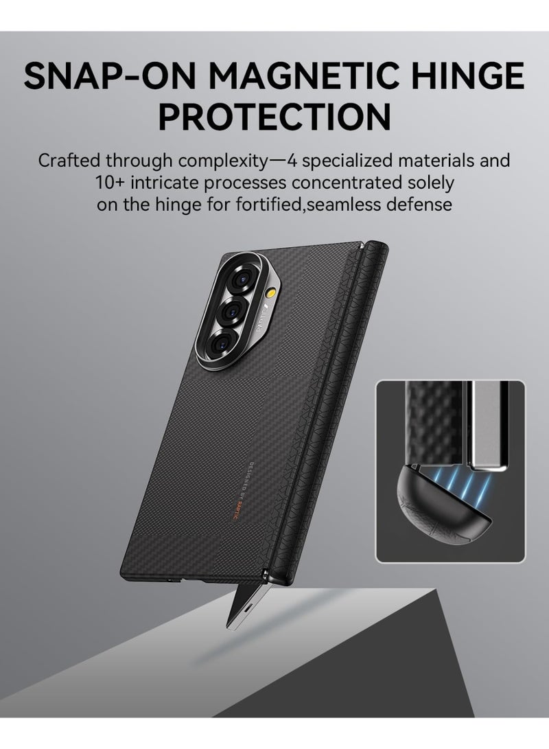 RAPTIC غطاء Raptic Aramid Geotik Pro لجهاز Samsung Galaxy Z Fold 7 [غطاء خلفي فقط] متوافق مع MagSafe رقيق للغاية من ألياف Aramid 1500D [حماية المفصل] - موندريان - Image 2